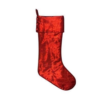  8" x 19" Metallic Christmas Stocking