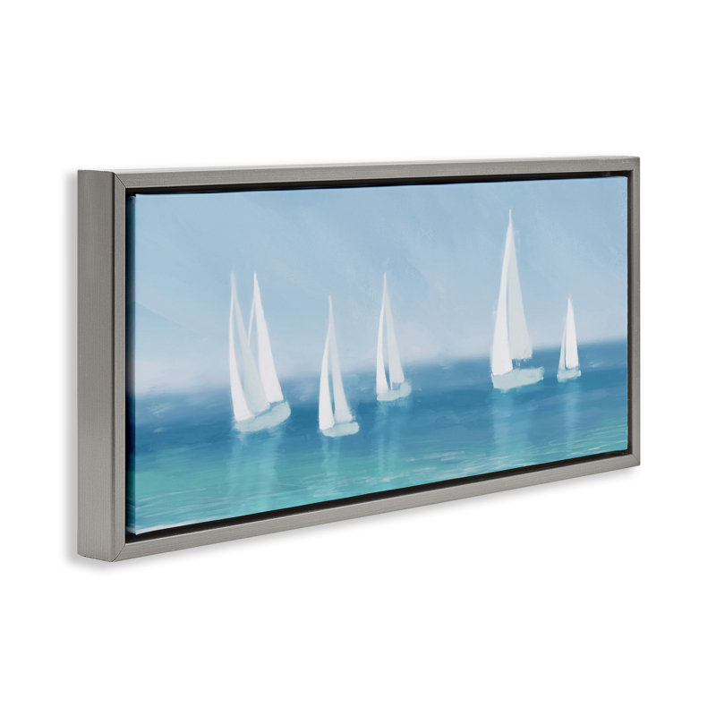 Art mural sur toile flottante encadrée dorée par Dan Meneely, Cadre flottant gris lustré, H 11 po x l 25 po