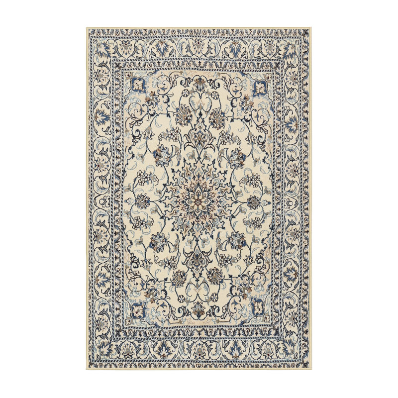 Tapis beige / bleu Cornerstone, Rectangle 8 pi x 12 pi
