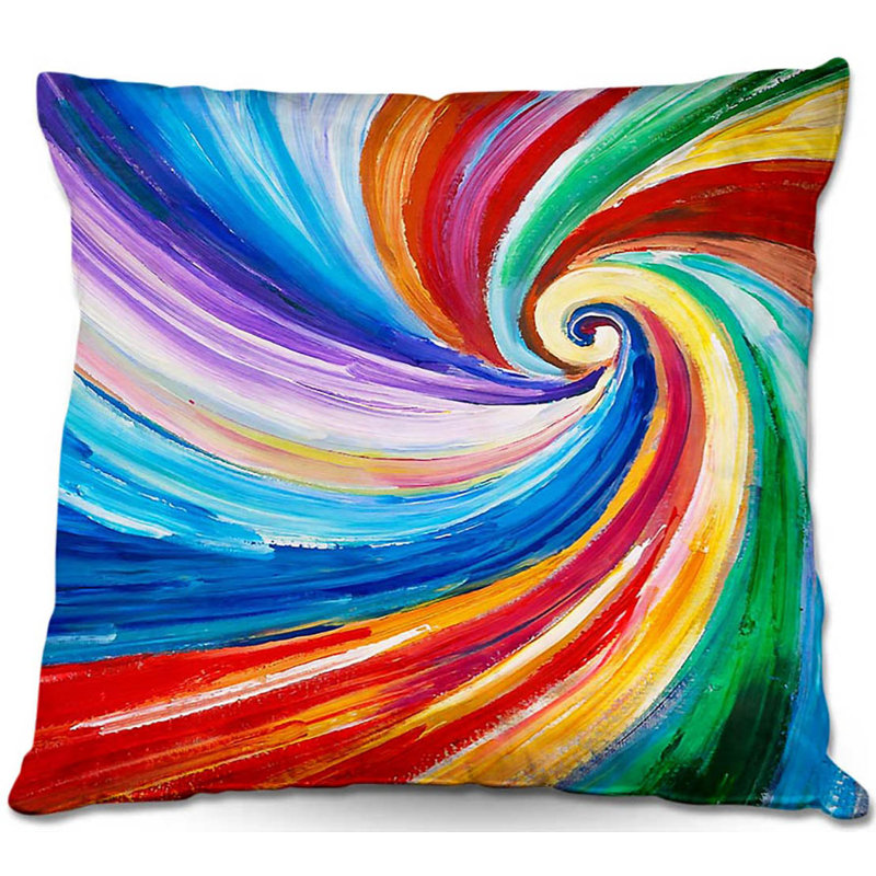 Abstract Reversible Throw Pillow, 16" x 16"