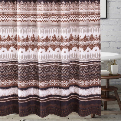 Rideau de douche Greenland Home Fashions Southwest Latte - 72 po x 72 po Polyester