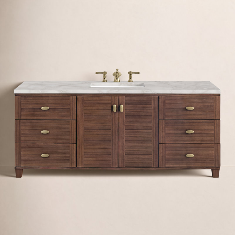 Aliza 60" Single Bathroom Vanity Set, Eternal Marfil, 8" Widespread
