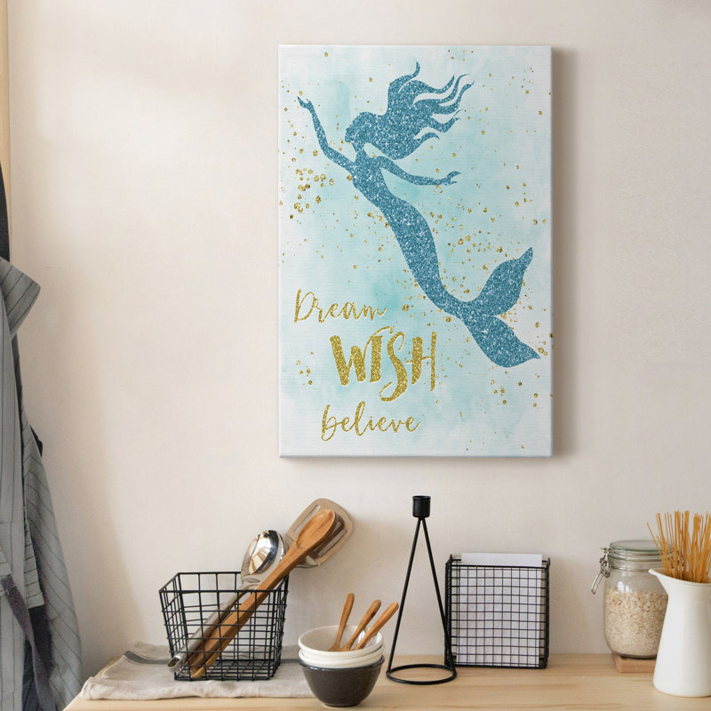" Dream Wish Believe " Painting Print, 12" H x 8" W x 1" D