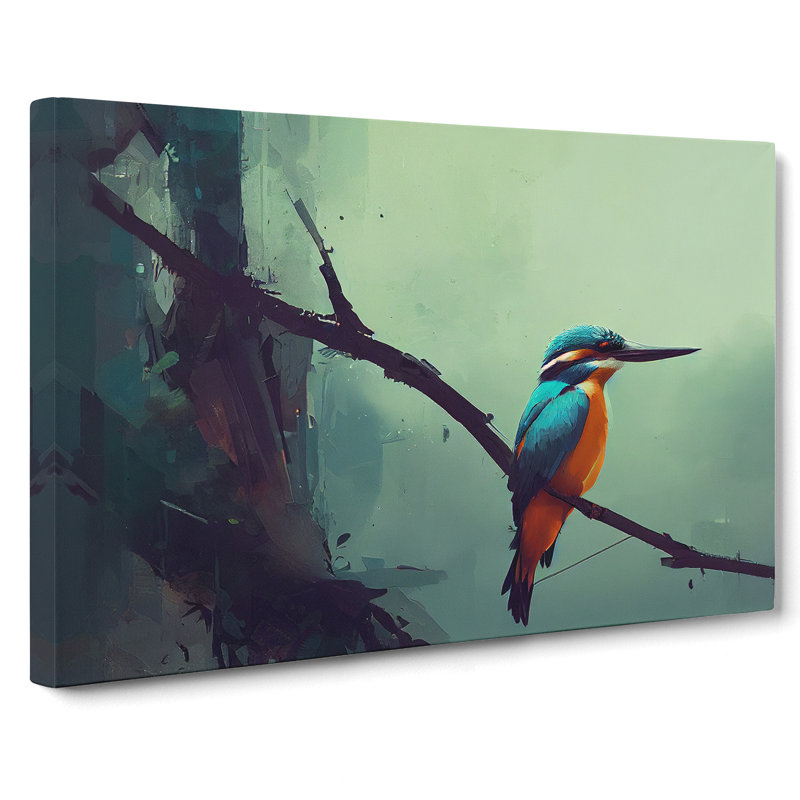 Kingfisher Bird Vol.4 - Wrapped Canvas, 35cm H x 50cm W x 3cm D