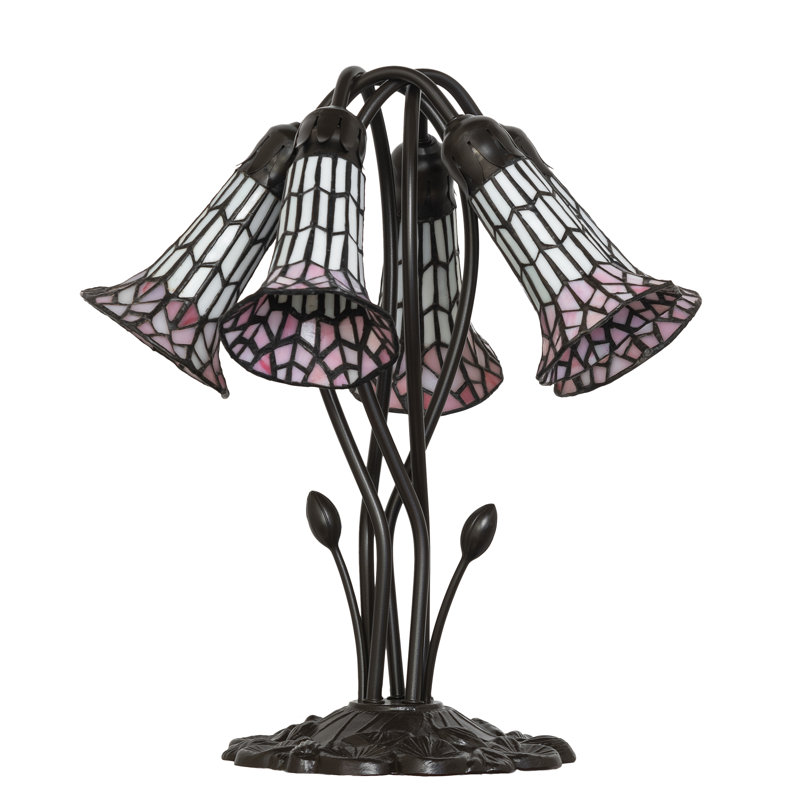 Table Lamp, Pink/White