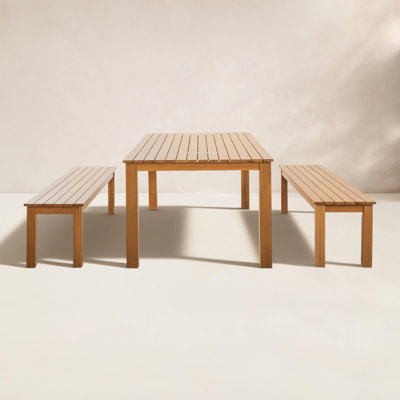 Alsey 39" Eucalyptus Patio Dining Set