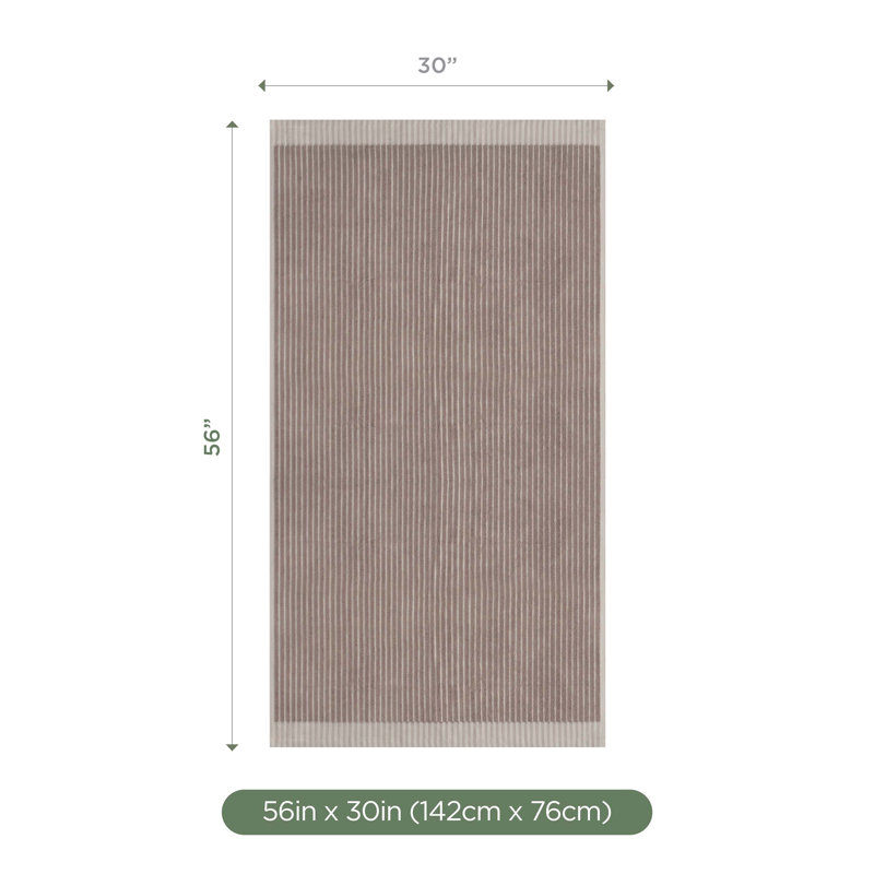 Branden Bath Towel, Sculpted Stripe Tan