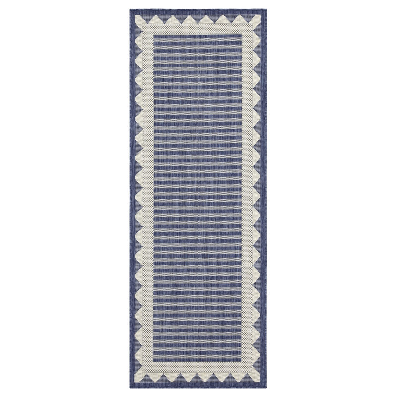 Sunshine Blue Indoor/Outdoor Area Rug, Runner 2'7" x 7'3"