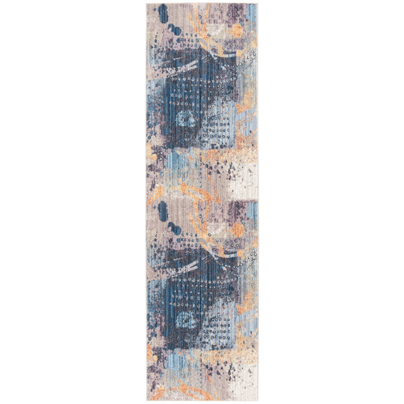 Morse Abstract Hand Woven Area Rug, Runner 69 x 244 cm