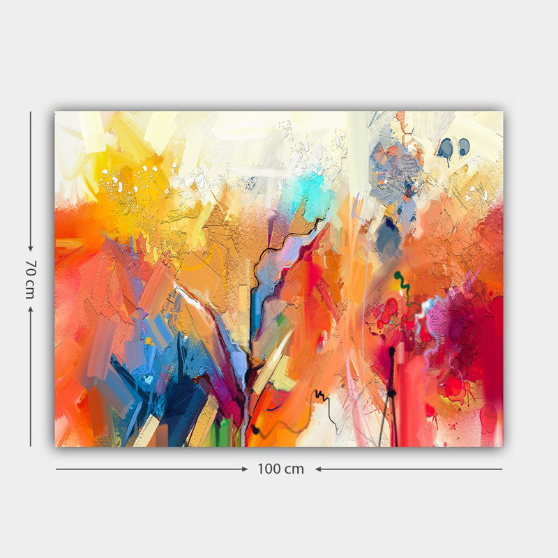 Superbe peinture sur toile décorative de 27,6 po x 39,4 po | 100% toile de coton, cadre 100% bois (épaisseur: 1,2 po) | Parfait pour le décor du salon et de la chambre à coucher, des couleurs vives et un design élégant