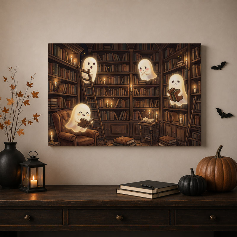 Art mural sur toile Halloween, H 20 po x l 30 po