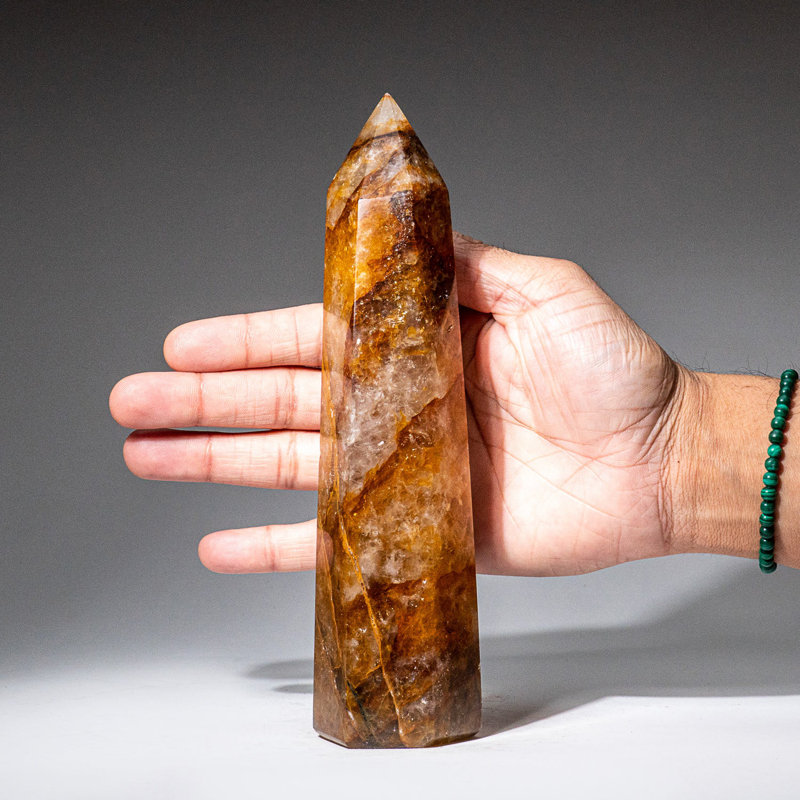 Genuine Polished Lemon Quartz Point (1.6 Lbs)