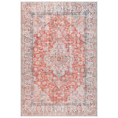 Vintage Heriz 600 Performance Machine Washable Oriental; Vintage Look Indoor Rug