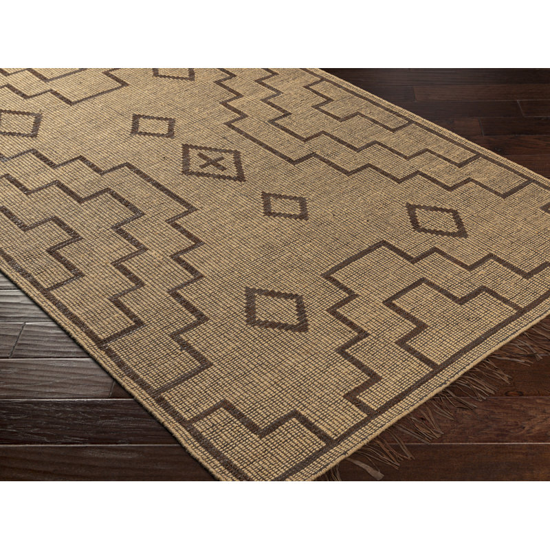 Southwestern Area Rug in Tan, Rectangle 2' x 3'