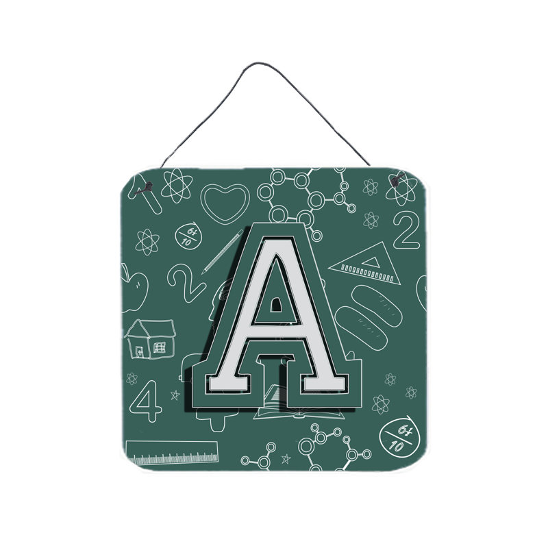 Back to School Initial by Denny Knight Graphic Art Plaque, A