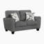 Causeuse 62,5 po en chenille moderne et contemporaine avec coussins de dossier réversibles et coussins décoratifs inclus-120147513
