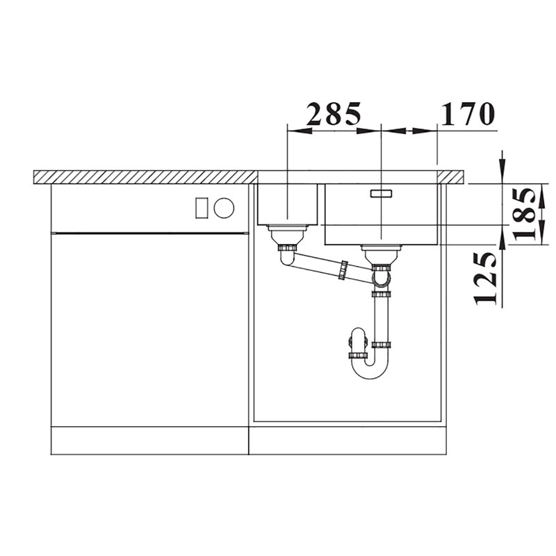 Solis 1.5 Bowl Undermount Kitchen Sink