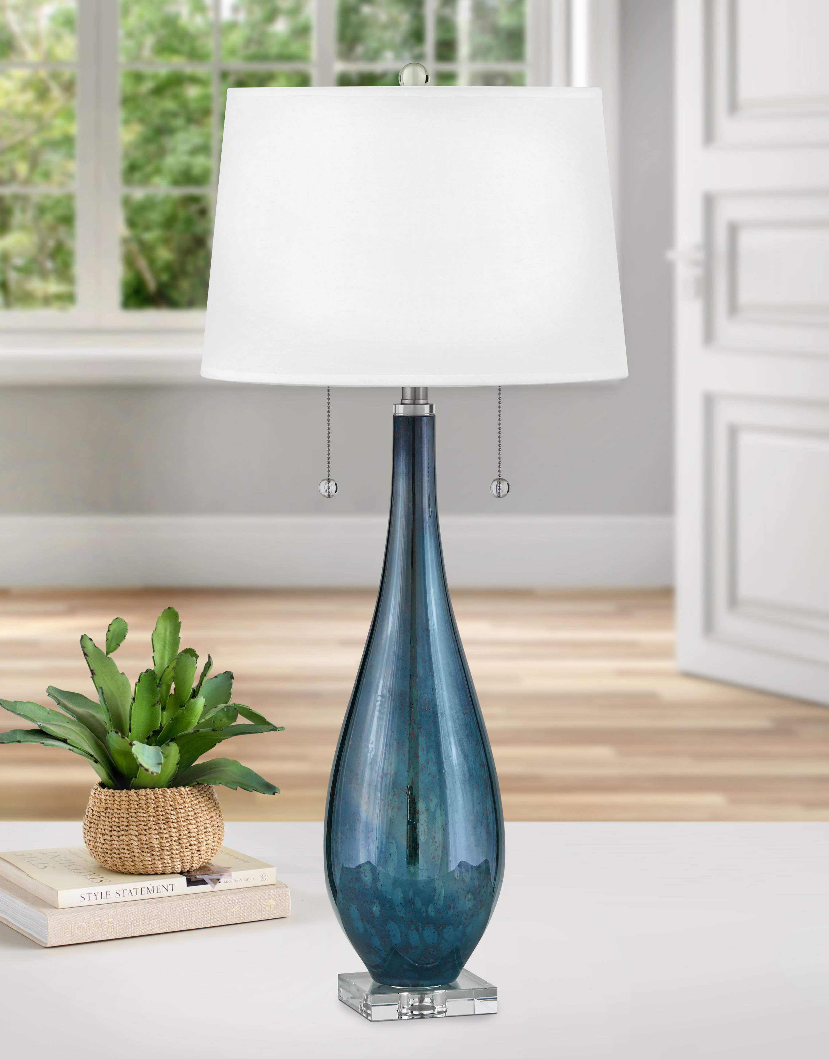 Medallion Lighting Glass Table Lamp | Wayfair