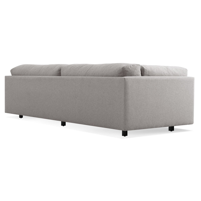 Sunday Sofa, Agnew Gray Textured Basketweave, 30" H x 82" W x 40" D