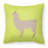 Llama Check Square Outdoor Throw Pillow-23813395-48710426