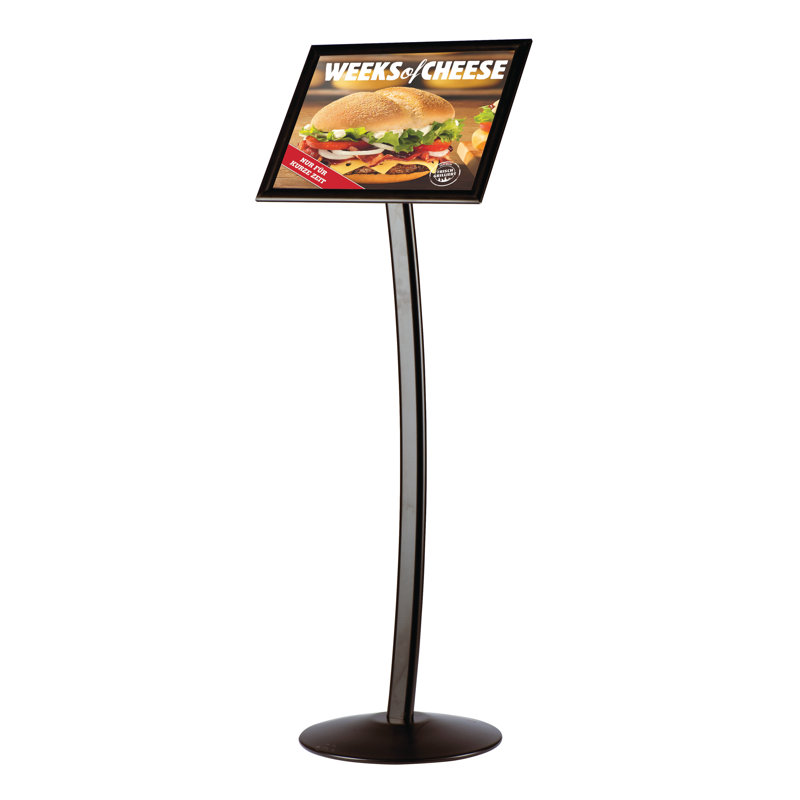 Pedestal Curved Sign Holder