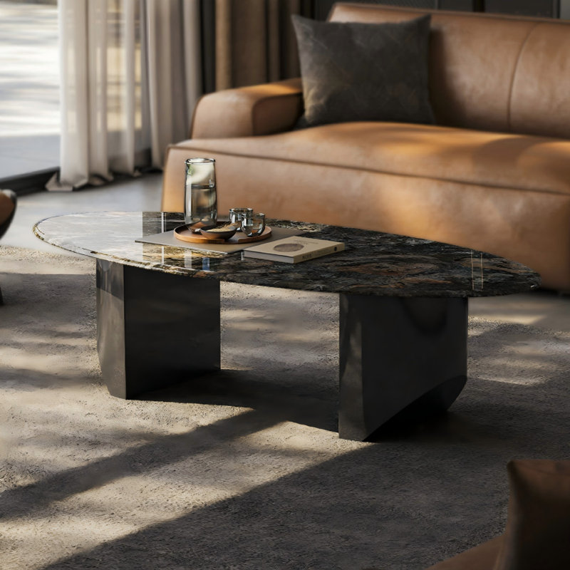 Table basse 55,12 po Modern Black, H 15,75 po x L 55,12 po x l 31,5 po