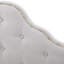 Tête de lit en tissu gris pour lit simple avec coutures élégantes en losange et détails cloutés revêtus d'un magnifique motif capitonné-1010827357