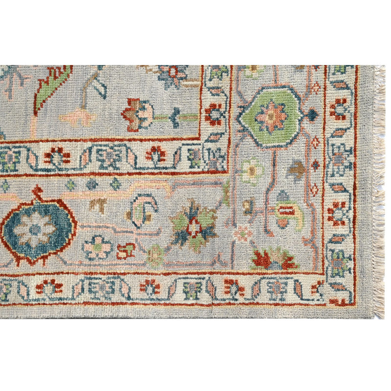 Rectangle Hand Knotted Wool Area Rug