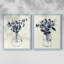 Vase floral indigo I - impression encadrée de qualité supérieure - prêt à être accroché - aucun clou requis - aucun clou requis-2056381497-2056381507