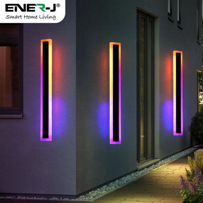 Chrome Integrated LED Outdoor Wall Lantern