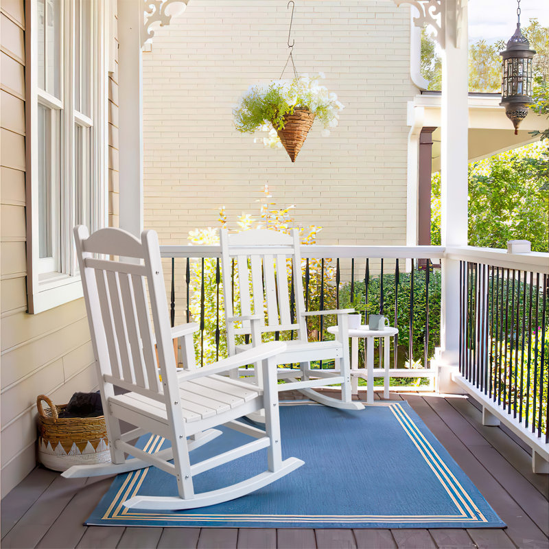 Outdoor HDPE Rocking Chair For All - Weather Use, White