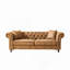 Canapé en tissu 80 po Chesterfield ,tech, canapé à accoudoirs roulés en tissu de haute technologie, canapé rembourré de style Mid-Century, canapé 3 places pour le salon, le bureau, l’appartement, brun.