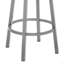 Tabouret de bar pivotant au fini nuage avec similicuir blanc