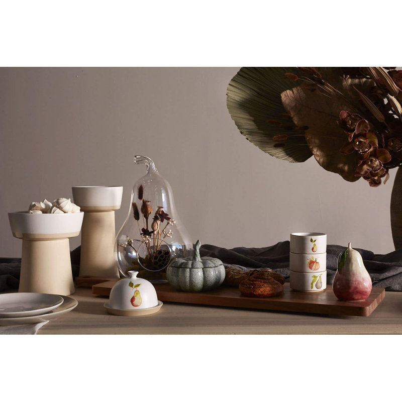 August Grove® Ceramic Serving Dish, Pear, 3.5" x 2"