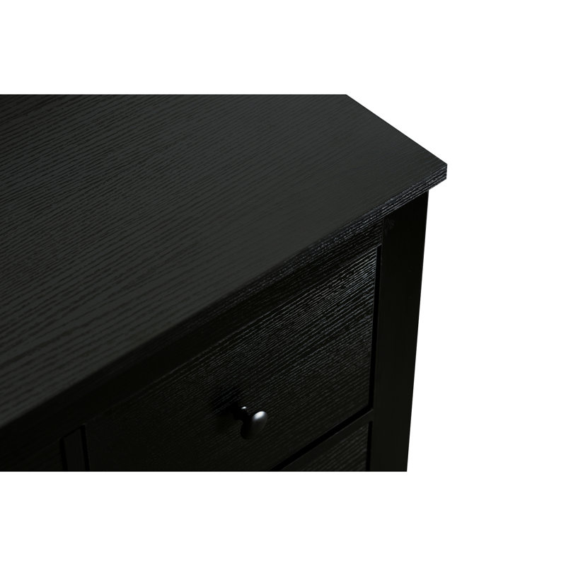Commode noire moderne à 10 tiroirs And Safe Safe, Noir