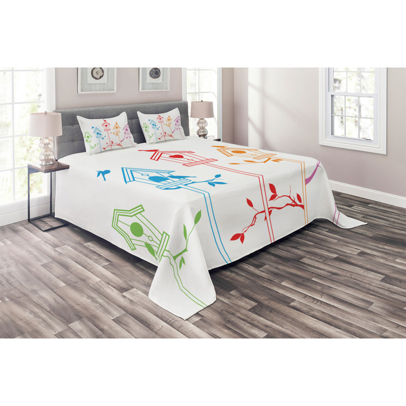 Polyester Coverlet, King Bedspread + 2 Shams