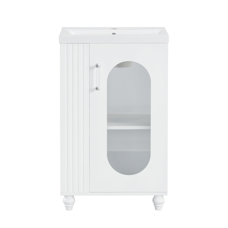 20" Bathroom Vanity With Sink, White