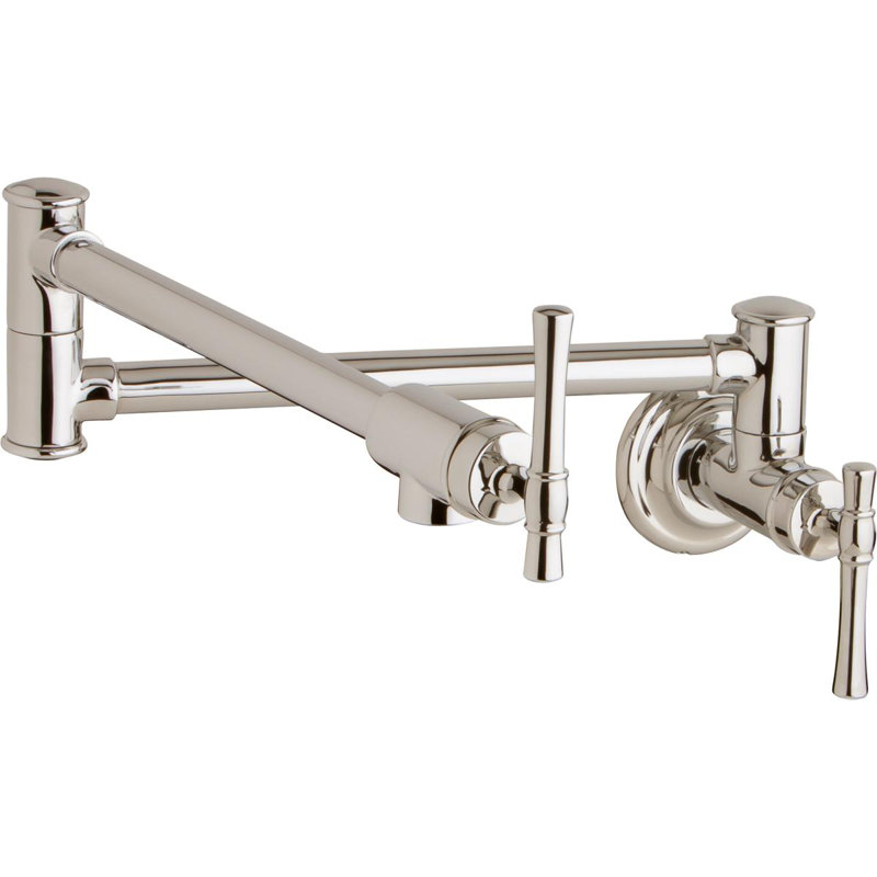 Explore Wall Mount Pot Filler, Polished Nickel