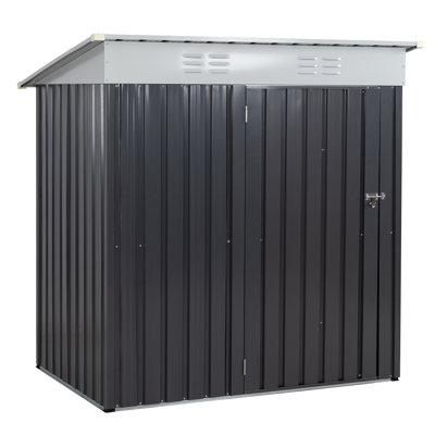 6 ft. W x 4 ft. D Metal Storage Shed with Window