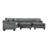 Sectional Sofa 111.8" U-Shaped Sofa Chenille Upholstered Sofa Couch With Movable Storage Ottoman For Living Room-1427598221
