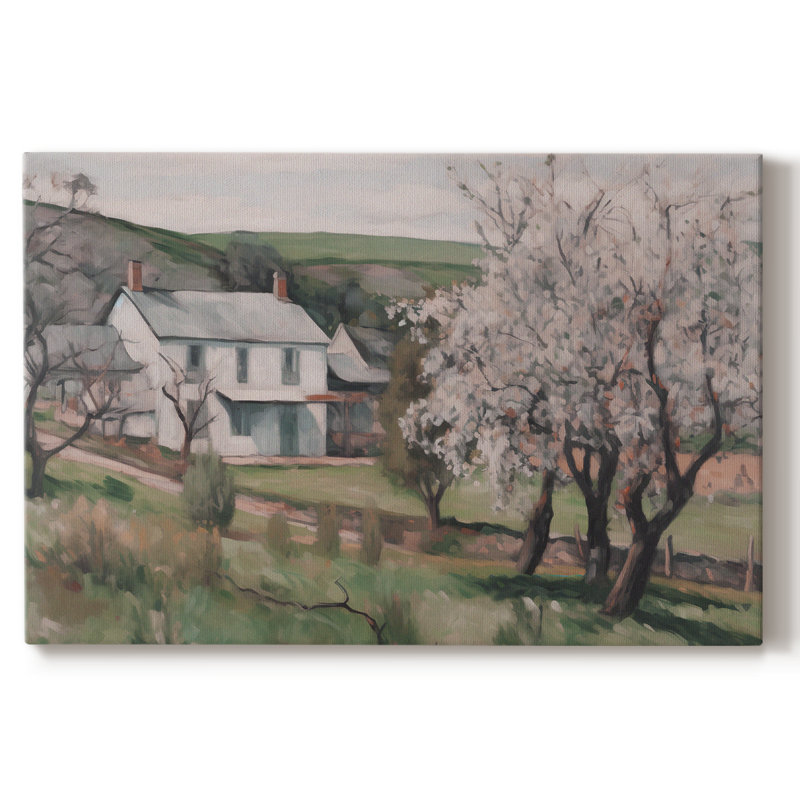 Paysage rétro -IV, reproduction d'art sur toile, H 41 po x l 61 po