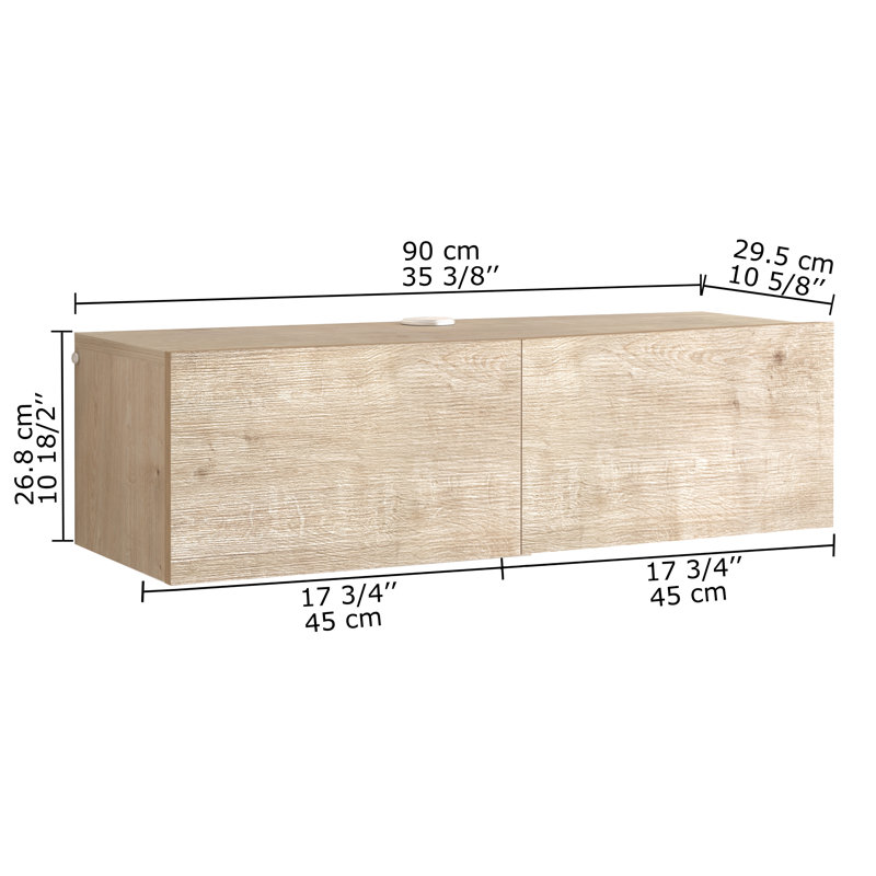 Console de télévision modulaire flottante, Naturel