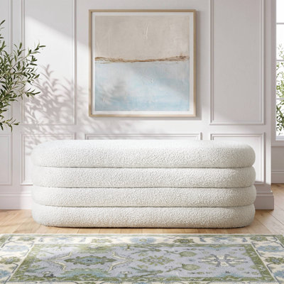Banc rembourré 49 po avec rangement pour chambre à coucher