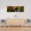 Panoramic of Glade Creek Grist Mil and autumn reflections and waterfall in Babcock State Park WV 1 Piece Wrapped Canvas Panoramic Wall Art-1986559826