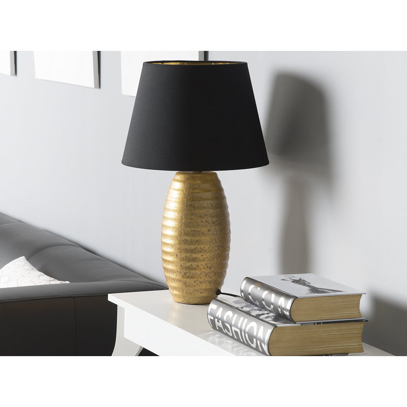 Delgadillo Ceramic Table Lamp, Gold