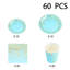 60-Piece Disposable Birthday Party Paper Tableware Set