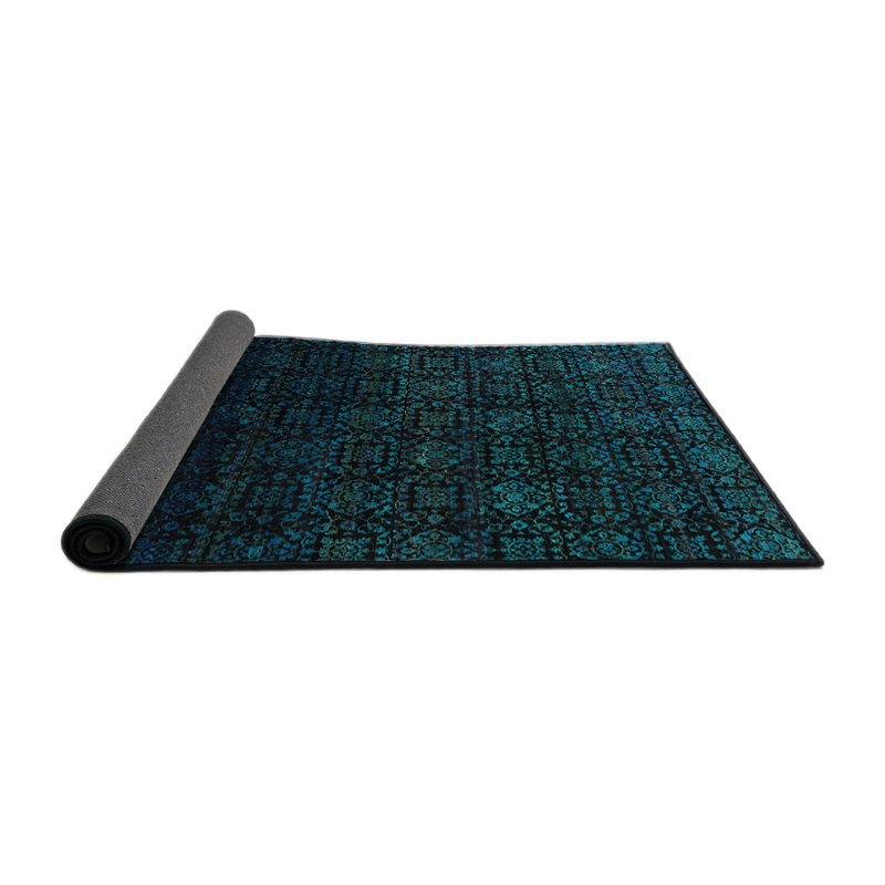 Tapis gris / noir, Rond 7 pi