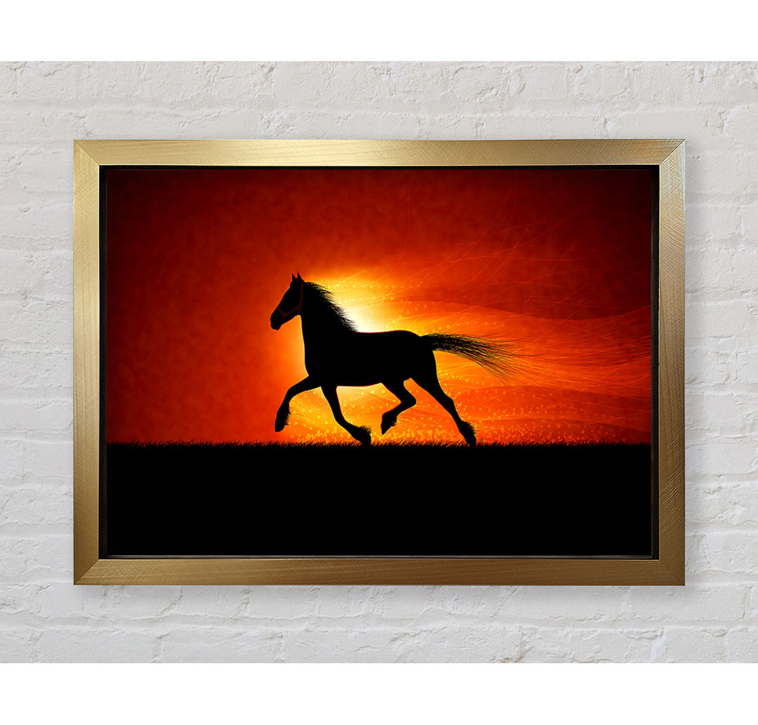 Running Horse Sunset Blaze - Druck