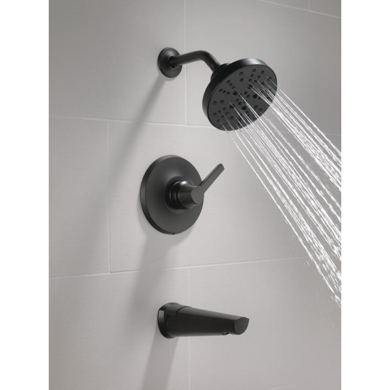 Robinet de baignoire et douche Galeon, Noir mat