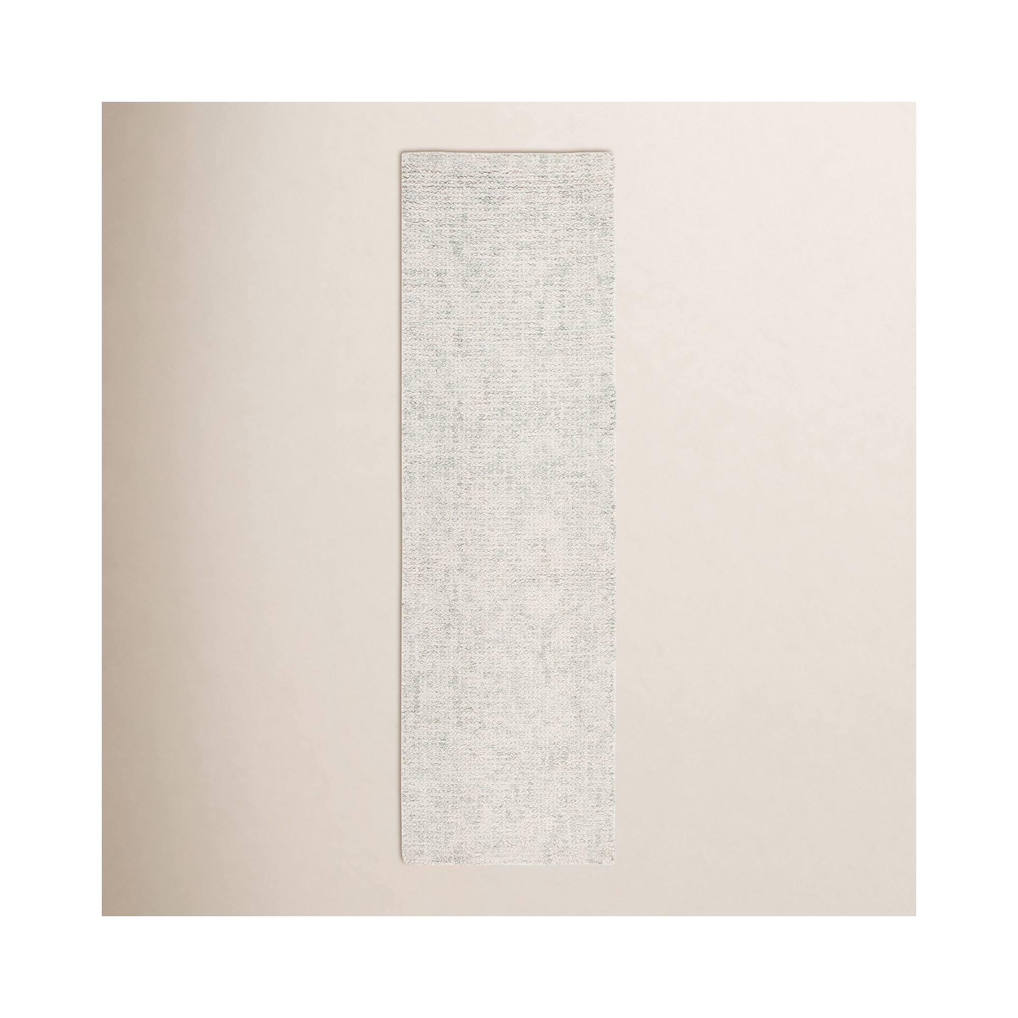 Donica Handmade Light Sage/Ivory Rug, Runner 2'3" x 8'